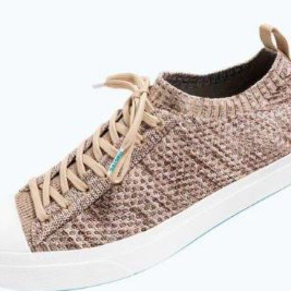 Native Shoes | Jefferson 2.0 Liteknit Women Brown and Tan Flax  ‎ Size 8 - Picture 1 of 14